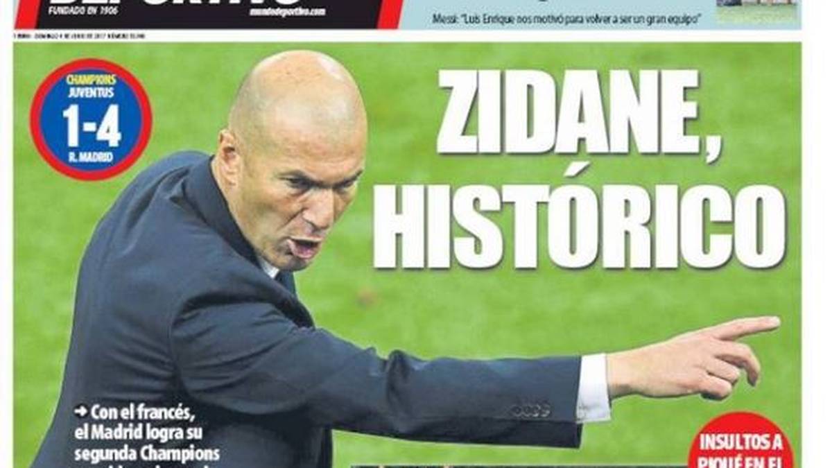 MUNDO DEPORTIVO (Spanien): Zidane historisch! Real gewinnt den zwölften Champions-League-Titel durch K.o. Der Punch und die technischen Qualitäten von Zidanes Team entwurzeln Juventus. Zidane wird damit zum Mythos auf der Trainerbank. Felix Brych gab allen eine Lektion, wie man so ein intensives Spiel leitet"
