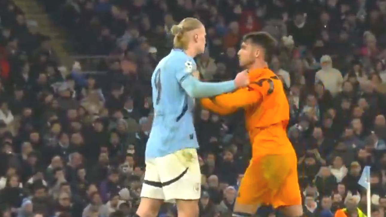 Raúl Asencio legt sich mit Erling Haaland an