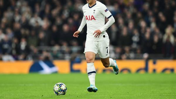 LONDON, ENGLAND - OCTOBER 22: Heung-Min Son of Tottenham Hotspur in action during the UEFA Champions League group B match between Tottenham Hotspur and Crvena Zvezda at Tottenham Hotspur Stadium on October 22, 2019 in London, United Kingdom. (Photo by Alex Broadway/Getty Images)