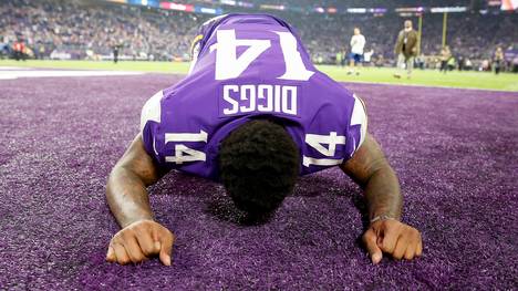 Stefon Diggs vollendet zum entscheidenden Touchdown für die Minnesota Vikings