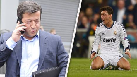 Mesut Özil (r.) verkrachte sich bei Real Madrid mit Vater Mustafa