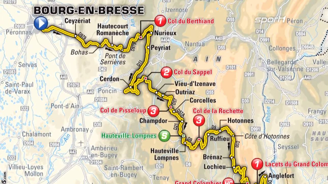 15. Etappe: Berg- und Talfahrt