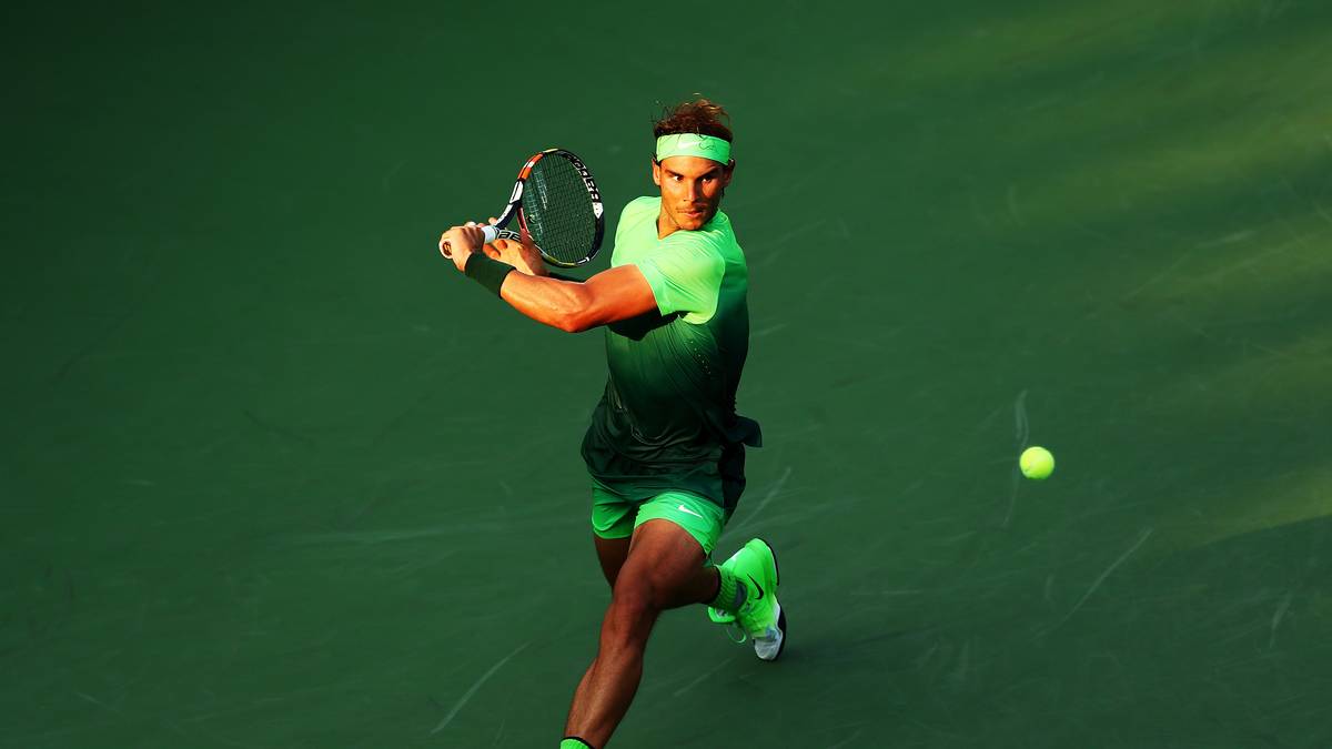 Grün ist bekanntlich die Farbe der Hoffnung - wirklich bangen muss Rafael Nadal  bei seinem Dreisatzsieg  gegen den Argentinier Diego Schwartzman aber nicht