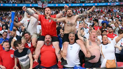 Englische Fans während dem EM-Finale gegen Italien