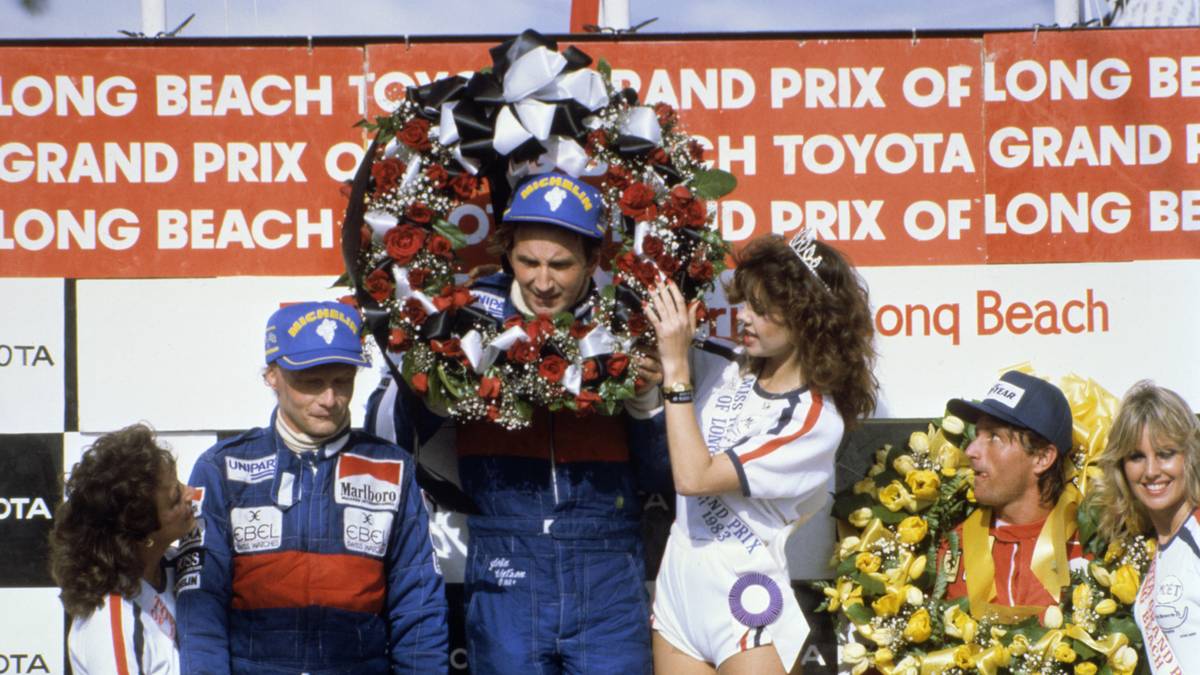 Zu einem denkwürdigen Rennen kommt es in Long Beach/USA 1983: Sowohl der Sieger als auch der Zweitplatzierte des Grand Prixs machen 21 Plätze gut - dabei hatten die beiden McLaren-Piloten nach dem Qualifying noch auf Rang 22 und 23 gelegen