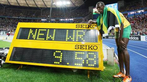 Der Weltrekord von Usain Bolt über 100 Meter, aufgestellt 2009 in Berlin, ist weiter das Maß aller Dinge