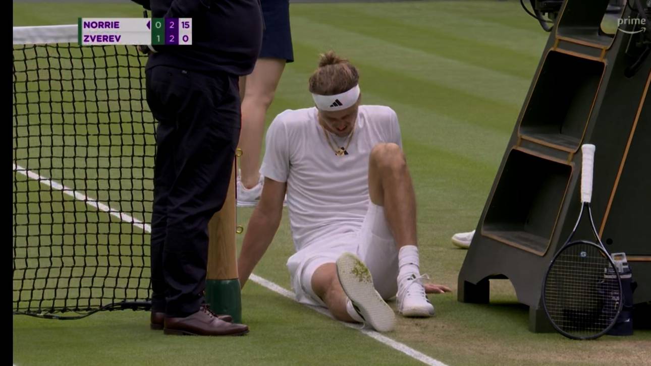 Alexander Zverev sorgte in Wimbledon für einen Schreckmoment