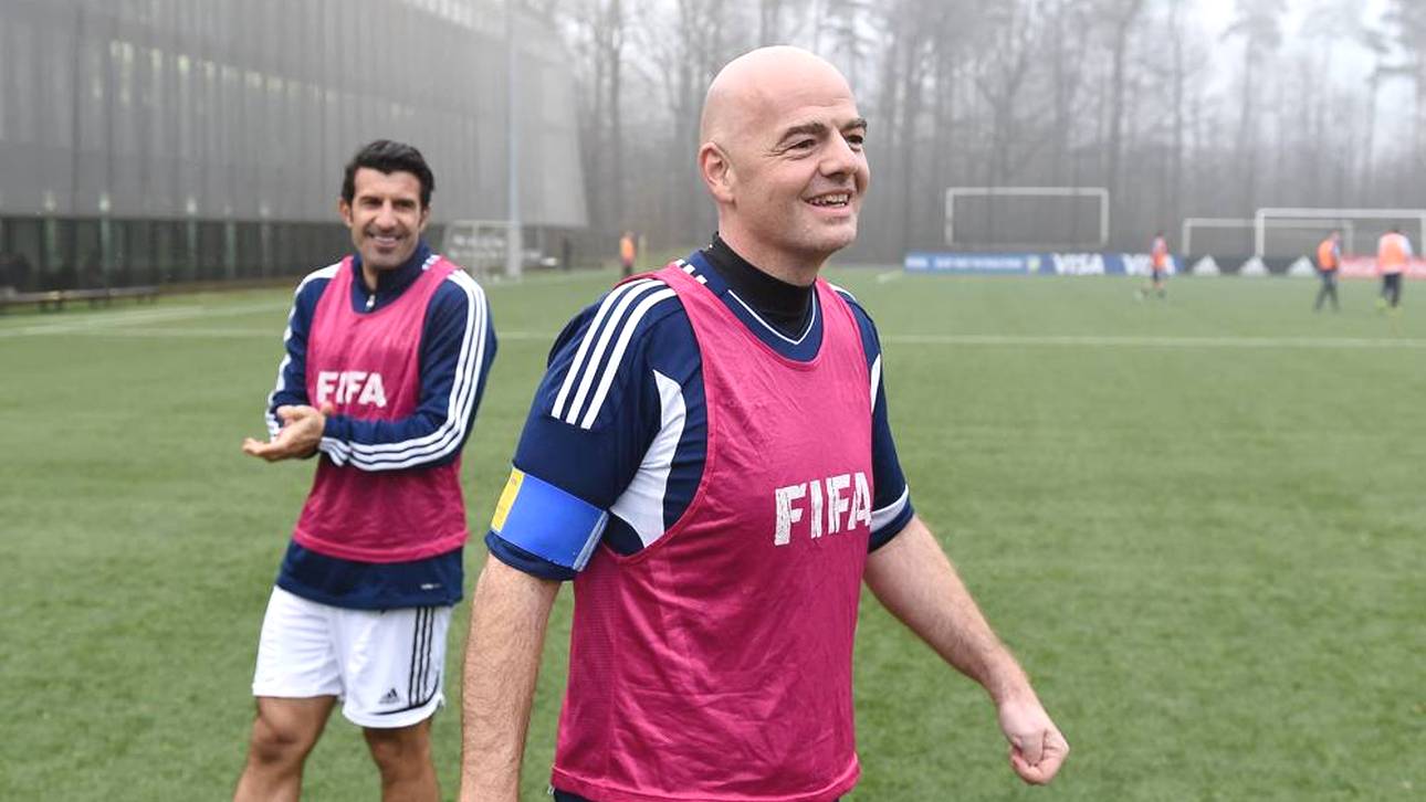 Einst noch gut aufeinander zu sprechen: Luis Figo und Gianni Infantino 
