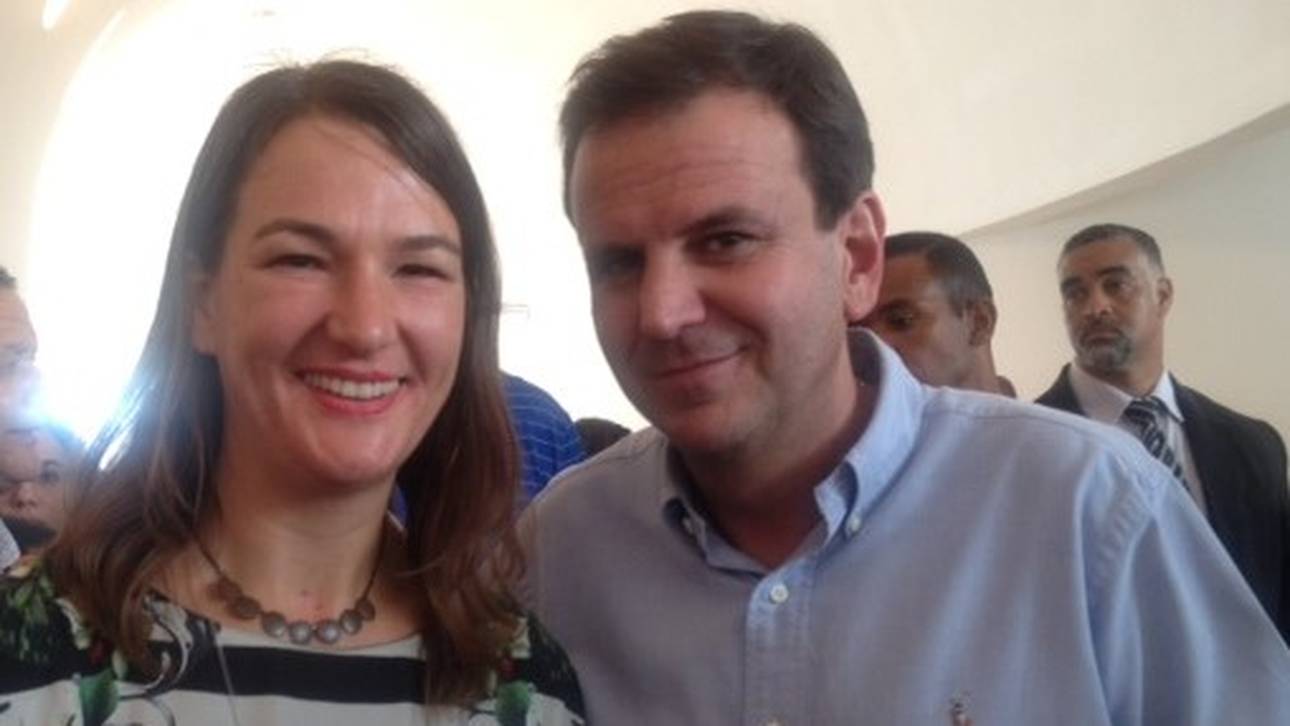 Martina Farmbauer und Eduardo Paes