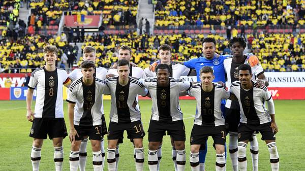 Die deutsche U21-Nationalmannschaft beim Freundschaftsspiel gegen Rumänien
