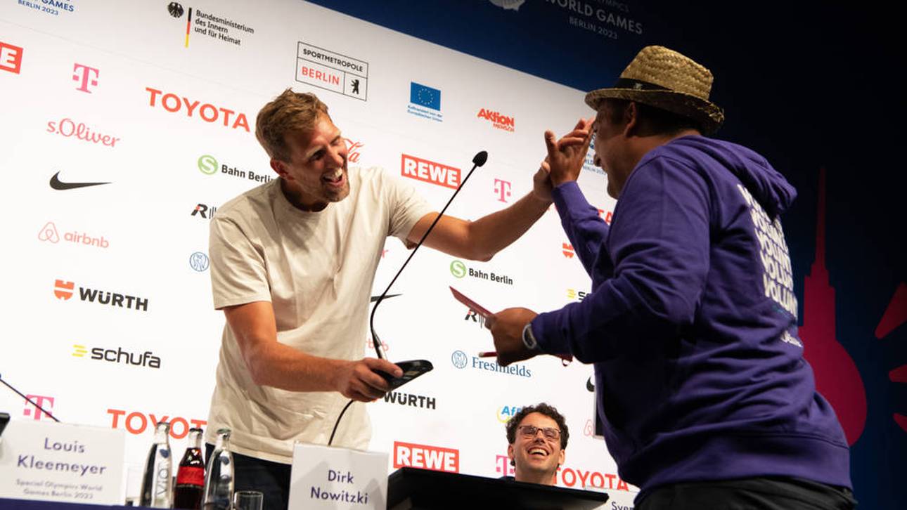 Dirk Nowitzki besucht Weltspiele