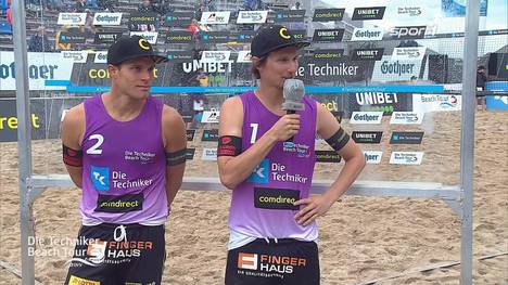 Die letzte gemeinsame Deutsche Meisterschaft: Das Duo Becker/Schröder steht im Viertelfinale. Im Sport1-Interview reden sie über das Turnier und das Ende ihres Duos.