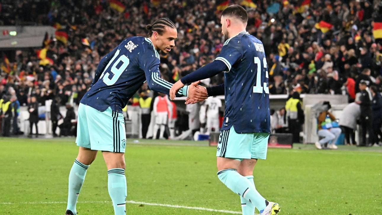 Deniz Undav und Leroy Sané (l.) gemeinsam beim Jubel