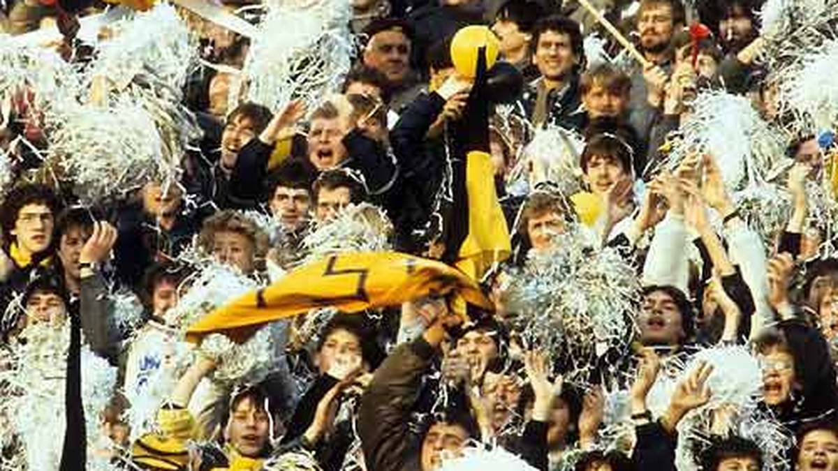 PLATZ 1: Bayer Uerdingen - Dynamo Dresden 1986:  Die Mutter aller deutschen Europokalabende! Dynamo führt nach dem 2:0 im Hinspiel auch im Viertelfinal-Rückspiel des Europapokals der Pokalsieger in Krefeld mit 3:1. Die Fans feiern bereits den Halbfinaleinzug