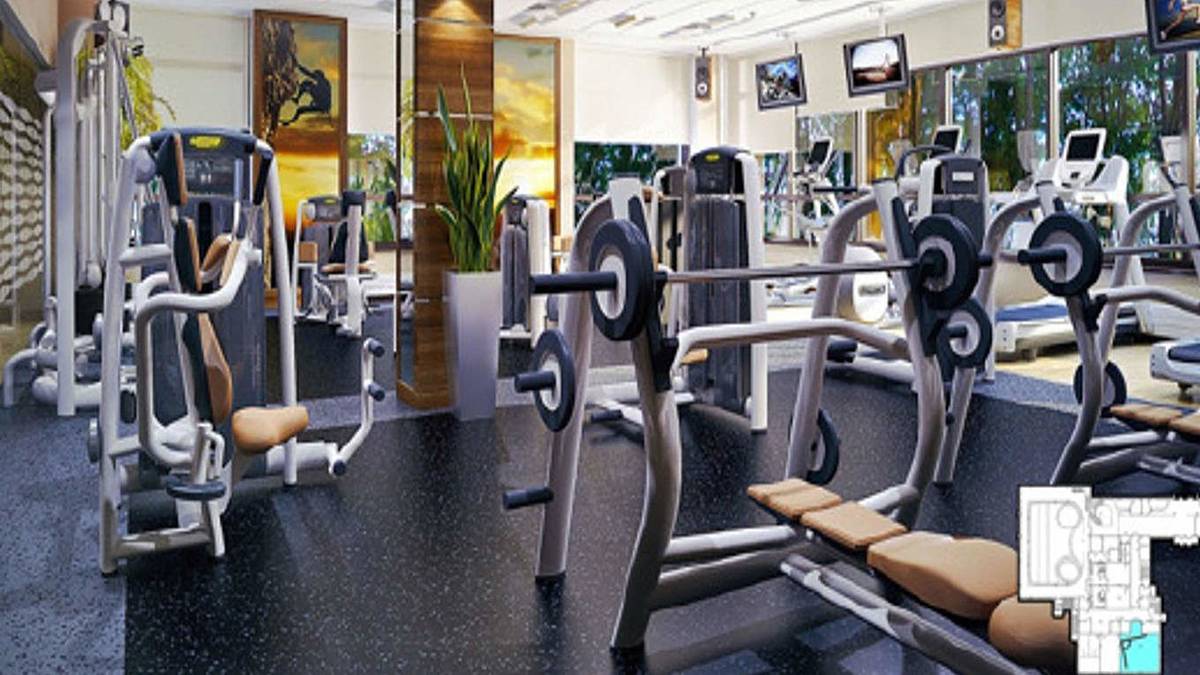 So sieht der Fitnessraum im Vatutinki Hotel aus