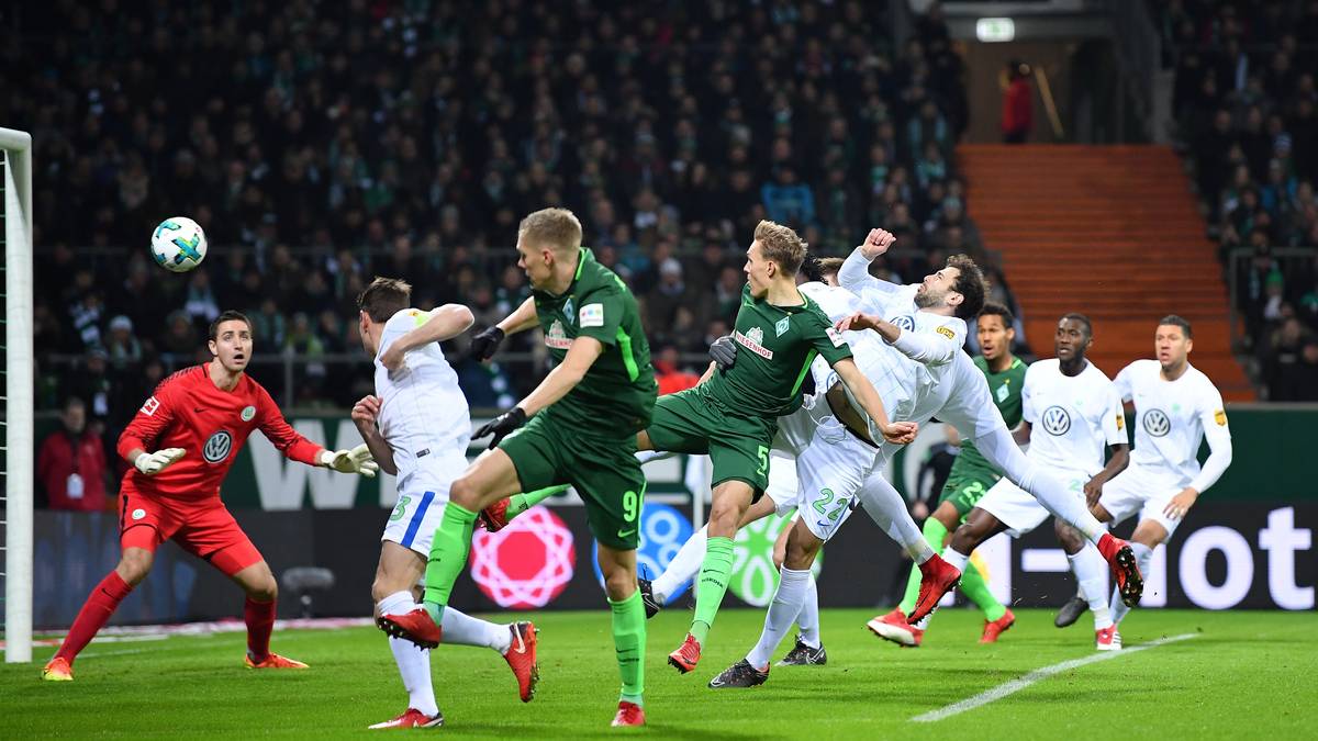 Schon in der vierten Minute geht Werder durch Ludwig Augustinsson in Front und schockt die Wölfe damit sichtlich