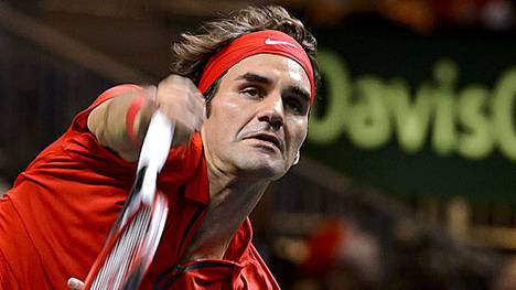 Roger Federer macht den entscheidenden Punkt für die Schweiz