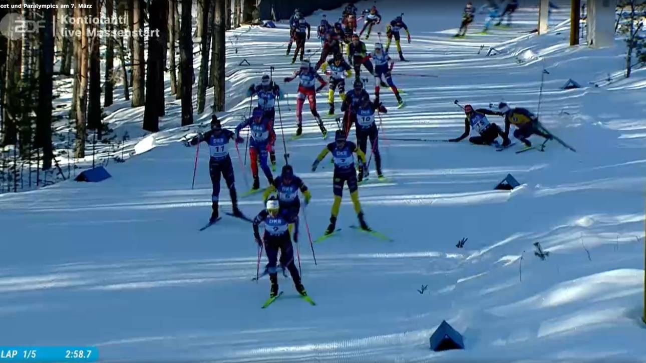 Voigt stürzt und reißt Rivalin mit