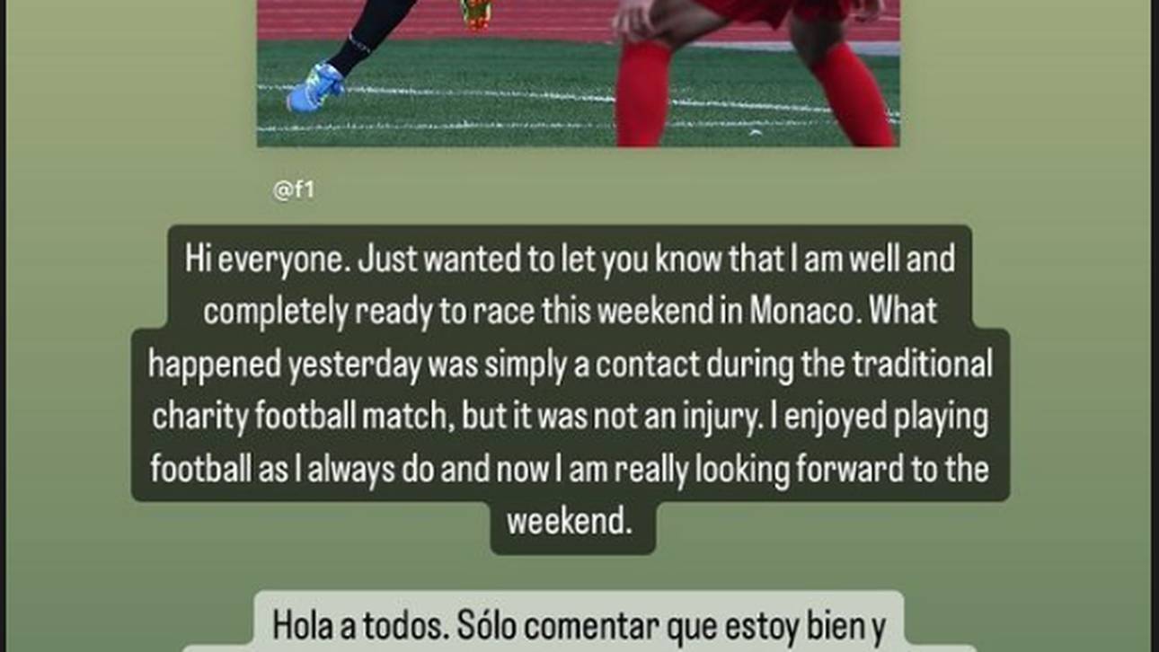 Carlos Sainz gibt nach seinem Verletzungsschreck Entwarnung via Instagram
