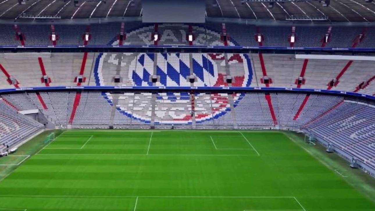 Erste rote Sitze im Bayern-Stadion