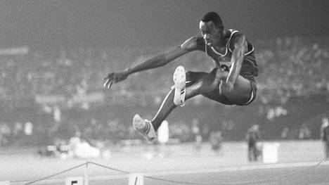 Bob Beamon beim Erdteilkampf in Stuttgart 1969