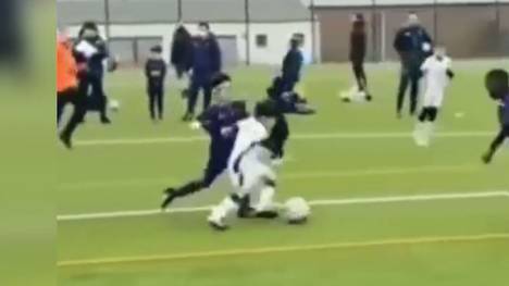 Mateo Messi, der 6-jährige Sohn von Superstar Lionel Messi, begeistert mit einem irren Solo-Tor. Dribbling und Abschluss erinnern ganz stark an seinen Vater.