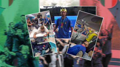 Ein ganzes Land steht nach dem EM-Titel Italiens Kopf. Daniele De Rossi macht in der Wembley-Kabine einen Diver über den Tisch und Leonardo Bonucci stichelt gegen die England-Fans.