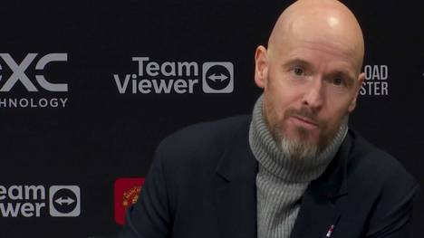 Manchester United kommt im Heimspiel gegen die Spurs nicht über ein 2:2 hinaus. Nach der Partie ärgert sich Red-Devils-Coach Erik ten Hag über einen nicht gegebenen Elfmeter für seine Mannschaft.