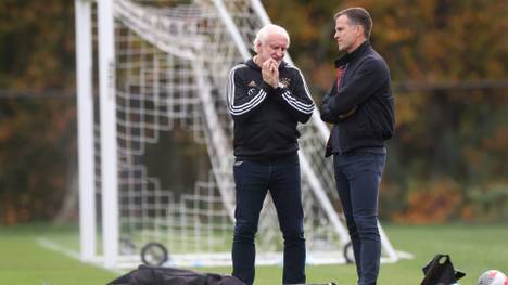 Bierhoff in Foxborough mit Rudi Völler