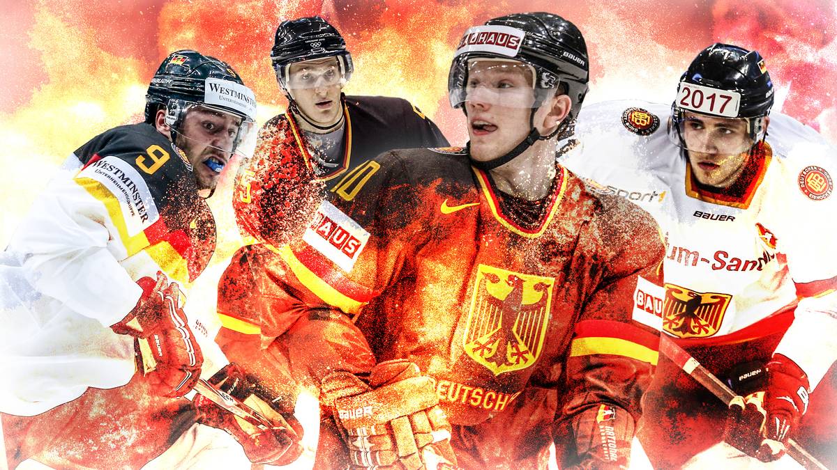 Dank der NHL-Stars Tobias Rieder, Korbinian Holzer, Christian Ehrhoff und Leon Draisaitl (v.l.) geht das deutsche Nationalteam mit großen Hoffnungen in die WM in Russland (6. bis 22. Mai LIVE im TV auf SPORT1). Neu-Bundestrainer Marco Sturm kann auch auf drei Deutsche Meister bauen. SPORT1 stellt den 25 Mann starken Kader vor 