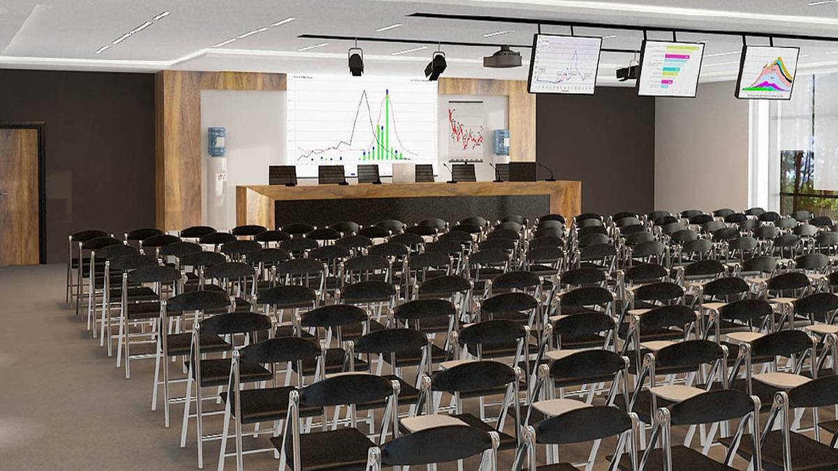 Dagegen ist der Pressekonferenzraum fast langweilig