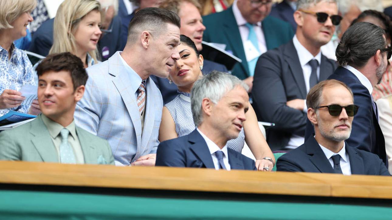 John Cena und Thomas Tuchel waren am Mittwoch in Wimbledon zu Gast