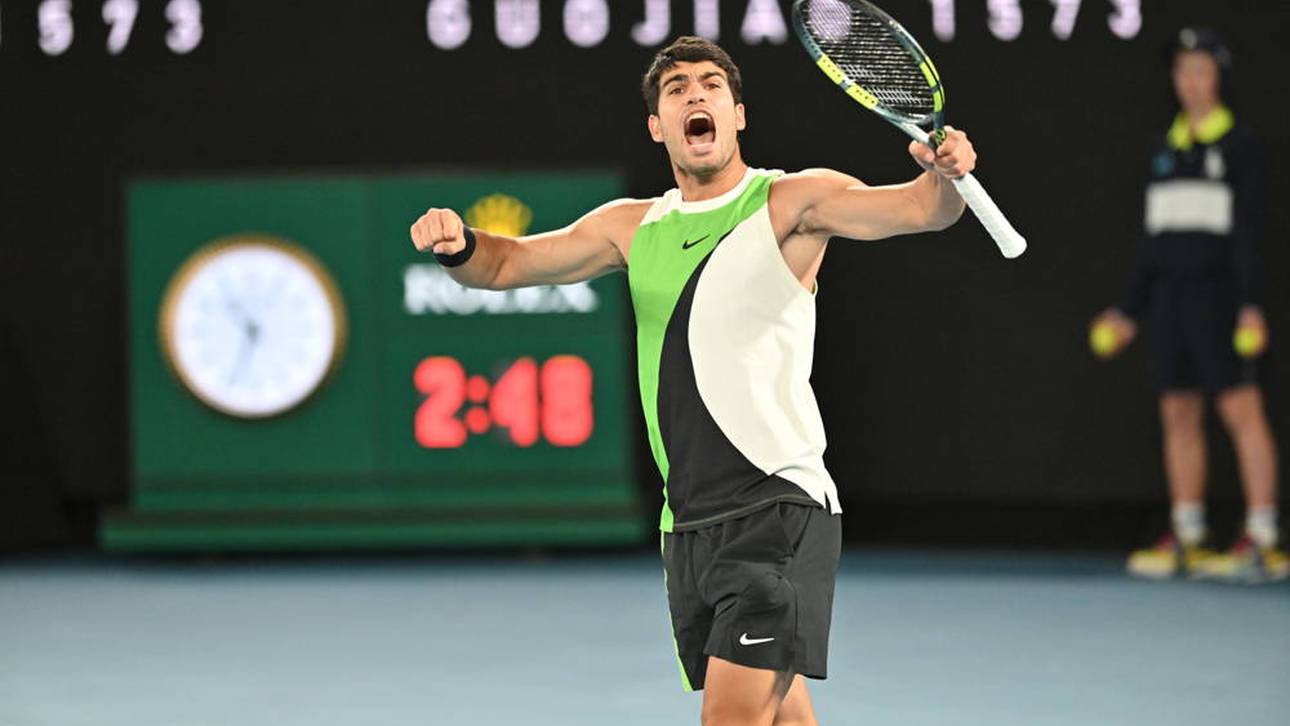 Carlos Alcaraz rang Novak Djokovic im Finale der Australian Open nieder