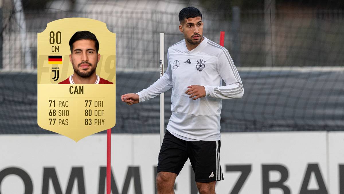 Emre Can - Stärke 80: Ballsicherheit sind die Stärken des virtuellen und des echten Can. In FIFA 19 bekam er nur einen 77er-Passwert, mit guten Leistungen kann sich dieser Wert über die Saison gesehen aber sicherlich verbessern