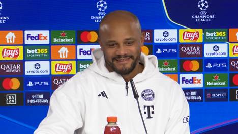 Bayerns Trainer Vincent Kompany wird auf Michael Olises Persönlichkeit angesprochen. Der Coach gerät ins Schwärmen.