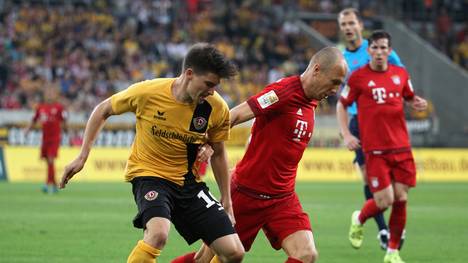 Arjen Robben beim Benefizspiel des FC Bayern bei Dynamo Dresden