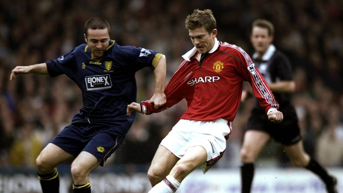 JESPER BLOMQVIST: Der Schwede kam im Sommer 1998 vom AC Parma aus Italien in die Premier League und blieb bis 2001 in Manchester, bevor er innerhalb der Liga zum FC Everton wechselte 