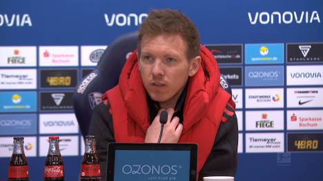 Der FC Bayern München erlebte in der ersten Halbzeit gegen den VfL Bochum ein echtes Debakel. Julian Nagelsmann verrät anschließend wie seine Halbzeitansprache ablief.