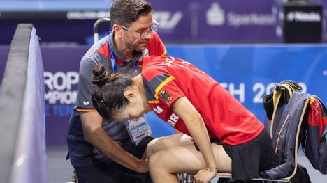 Han Ying musste bei der Tischtennis-EM verletzt aufgeben