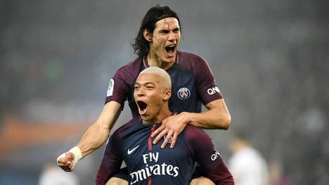 Paris Saint-Germain lässt Caen keine Chance. Edinson Cavani und Kylian Mbappe treffen