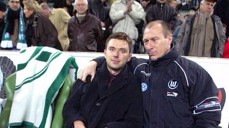 Krzysztof Nowak mit seinem früheren Trainer Wolfgang Wolf