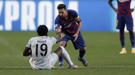 Alphonso Davies wollte nach dem CL-Viertelfinale das Trikot von Lionel Messi haben - aber hatte keinen Erfolg.