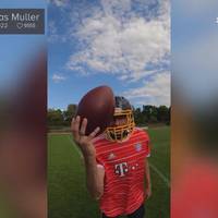Breiter als der Kühlschrank: Müller im NFL-Fieber
