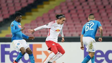 Yussuf Poulsen war an beiden Toren von RB Leipzig direkt beteiligt