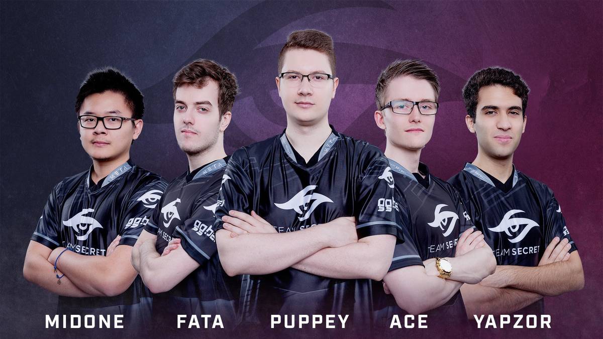 Einer der größten Konkurrenten von Team Liquid ist Team Secret. Dieses setzt auf ein klassisches, weißes Logo auf schwarzem Grund