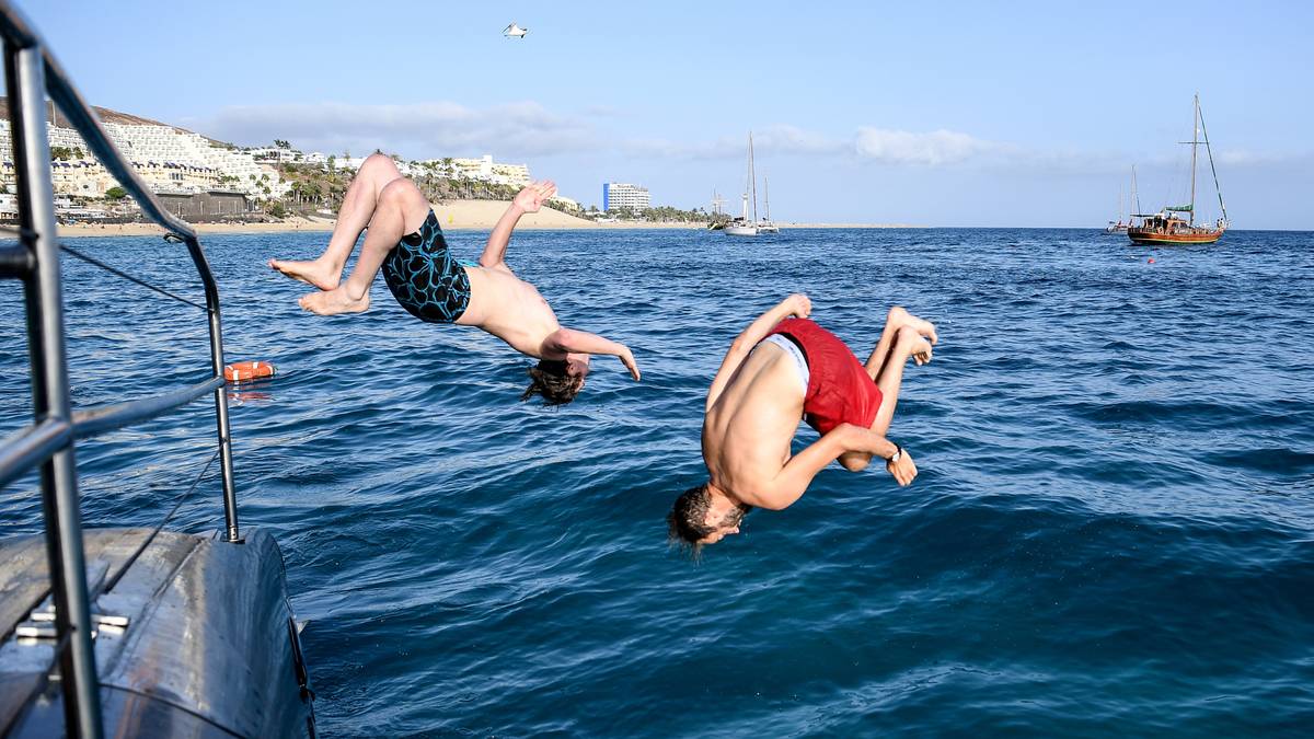 Eine Abkühlung darf da nicht fehlen - auch wenn die B-Note für Synchronität verbesserungswürdig ist