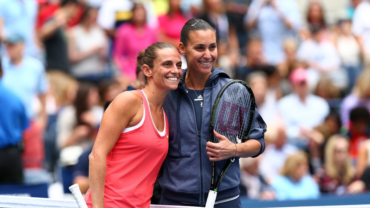 Forza Italia! Im Finale der US Open stehen sich die Italienerinnen Roberta Vinci (l.) und Flavia Pennetta gegenüber