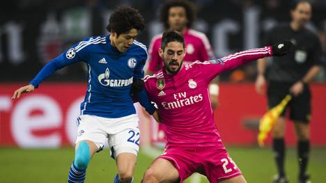 Champions League-Schalke 04-Real Madrid-Atsuto Uchida-Isco