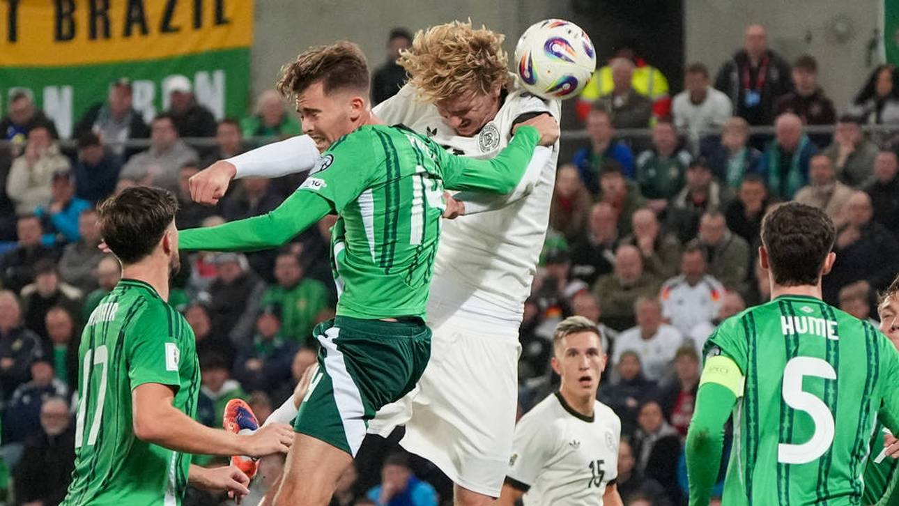 Nick Woltemade im Luftduell vor seinem Treffer