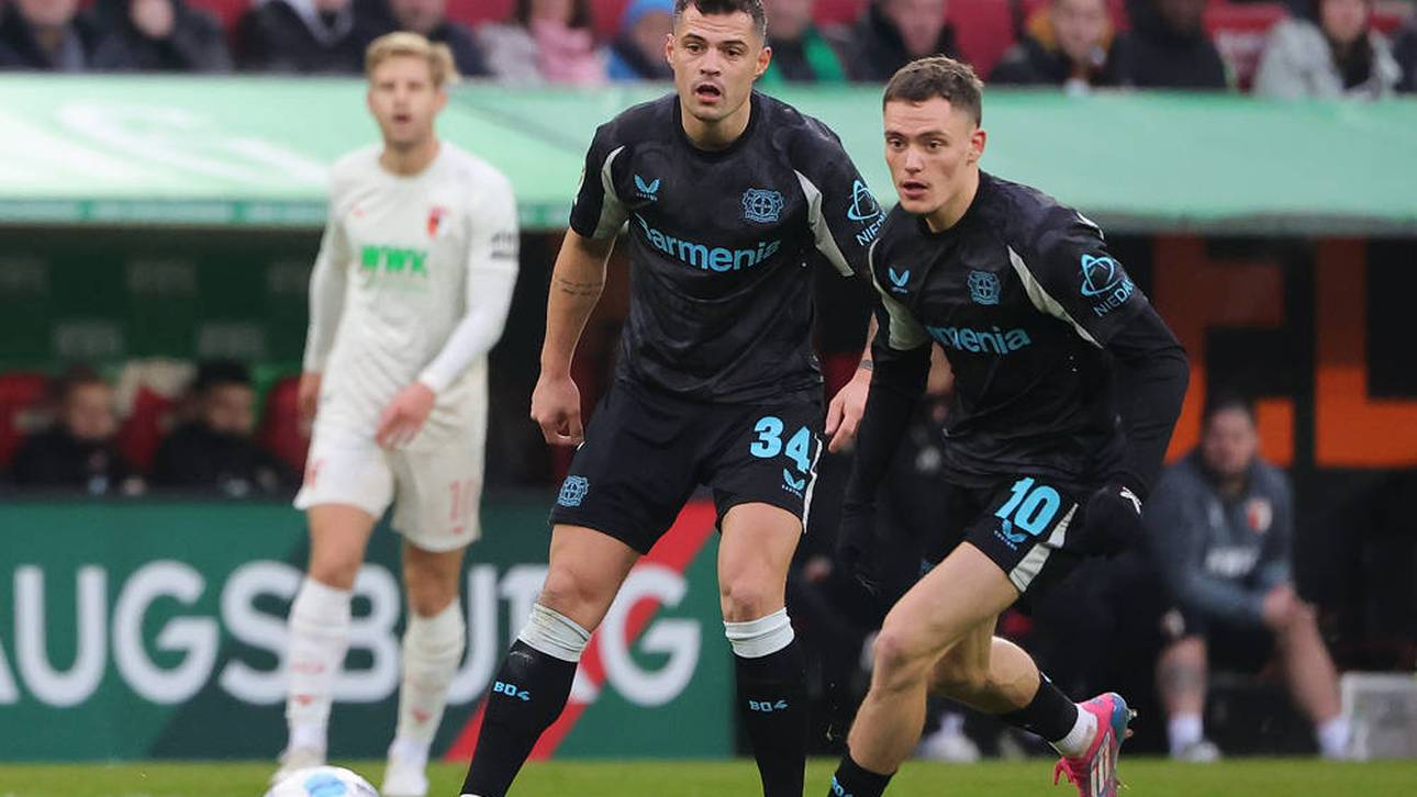 Granit Xhaka und Florian Wirtz (beide Bayer Leverkusen)